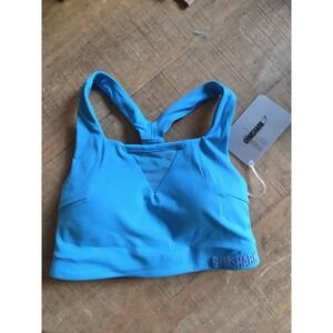 NWT Gymshark Mesh Move‎ Sports Bra - Sour Blue - Size XS